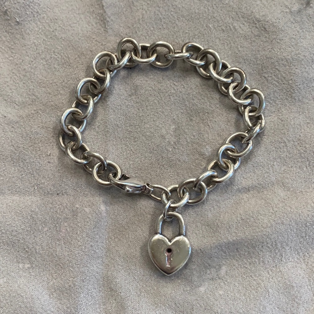 James Avery retired sterling silver lock heart